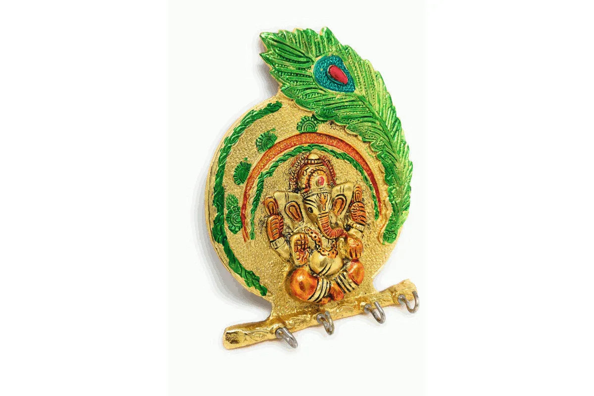 Metal Ganesha Keyholder - Puja Celebrations