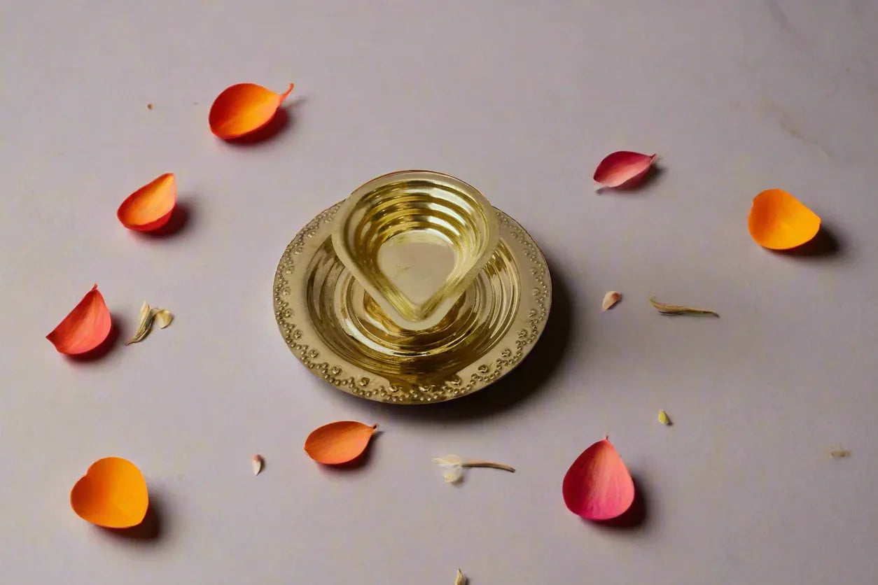 Agal Diya with Plate - Puja Celebrations