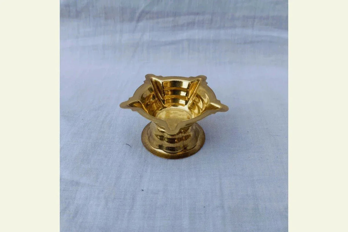 Traditional Brass Five Face Diya for daily pooja