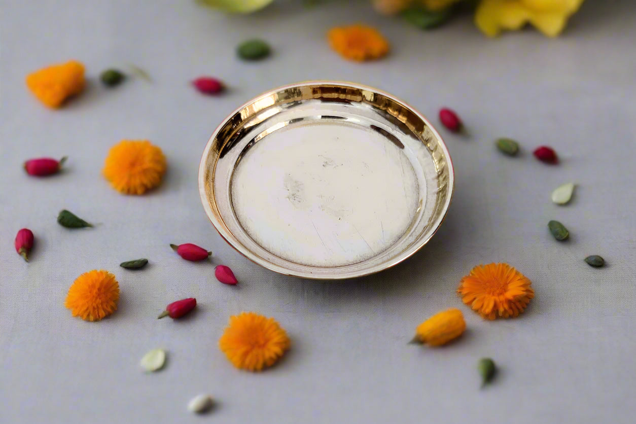 Brass Mini Pooja Plate