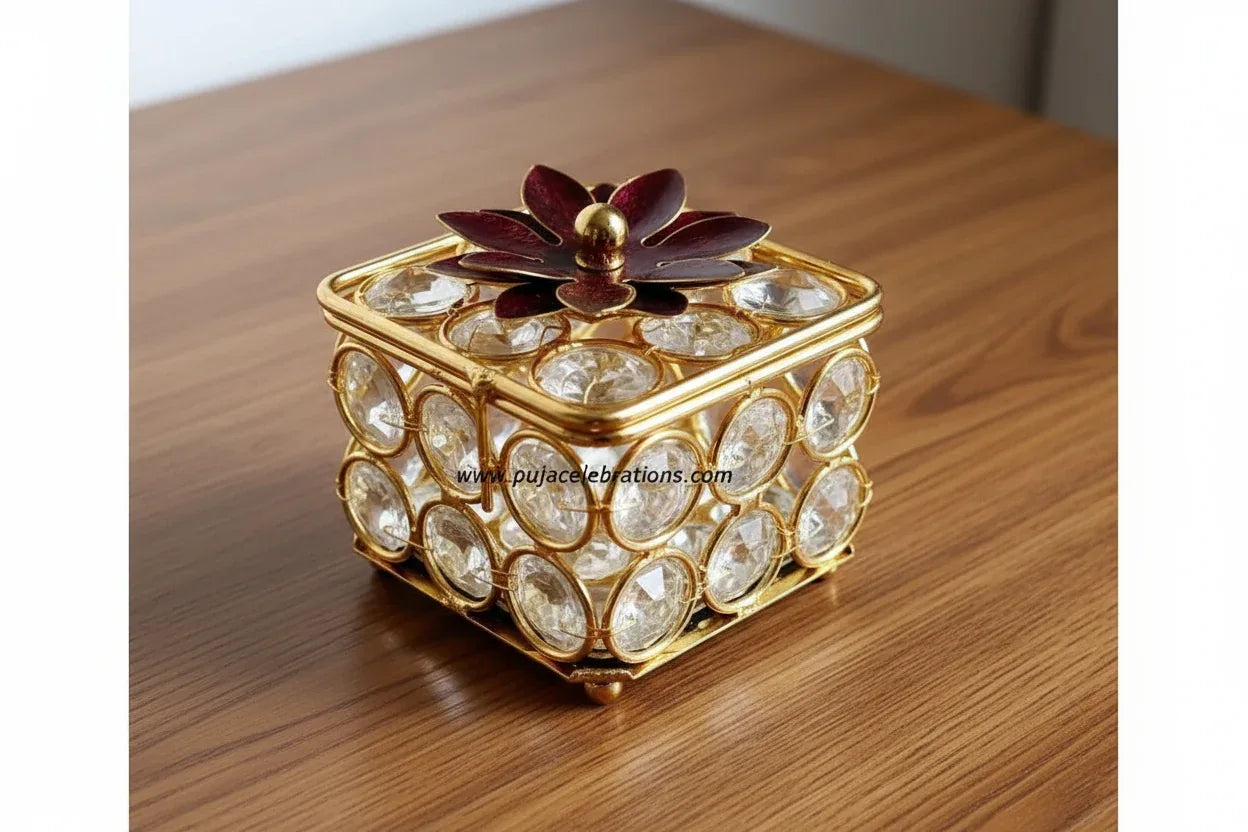 Crystal Stone Majestic Box - Puja Celebrations