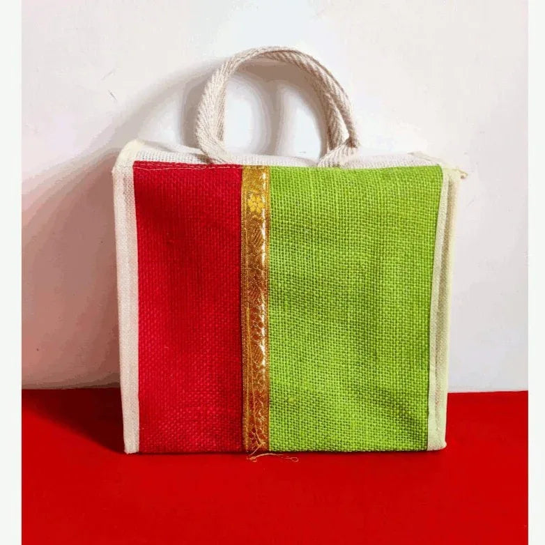Dual Colour Brocade Lunch Bag - Puja Celebrations