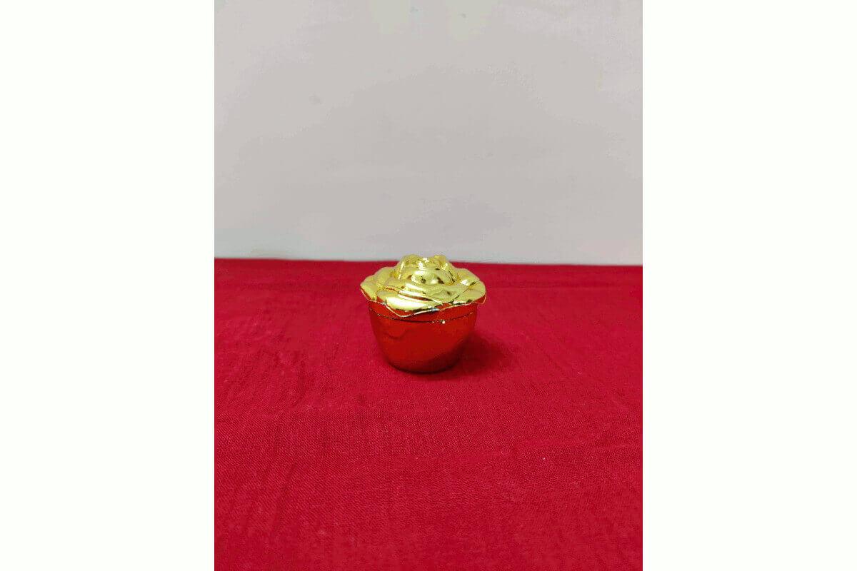 Gold Rose Fiber Gift Box - Puja Celebrations