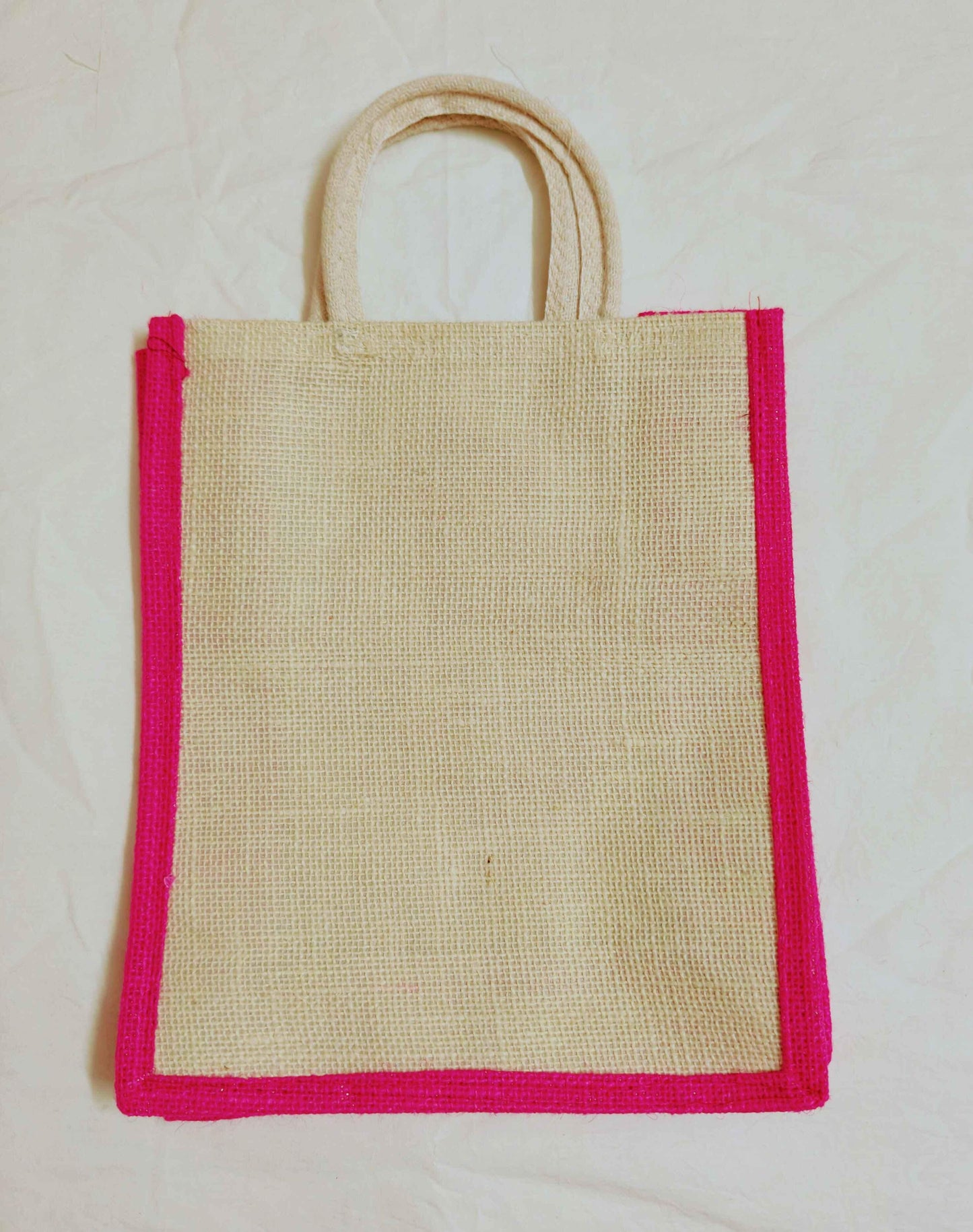 Jute Brocade Print Bag - Puja Celebrations