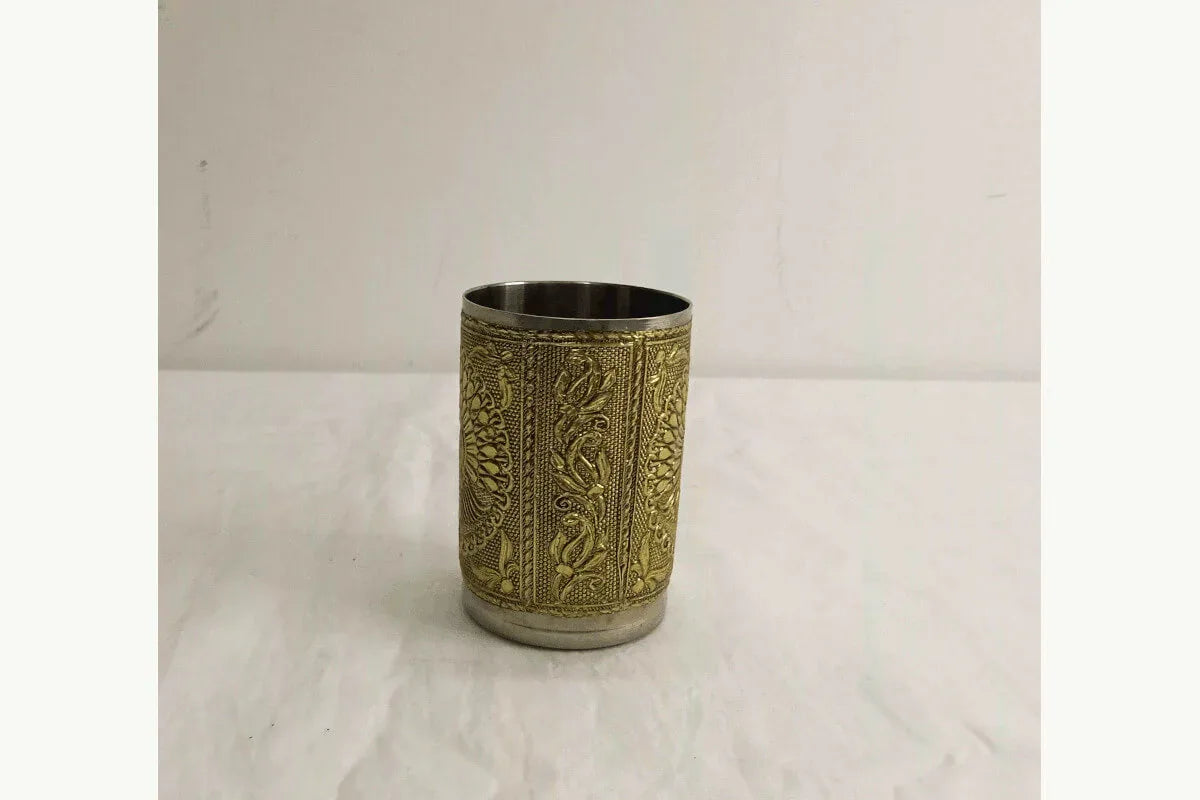 Meenakari Steel Glass - Puja Celebrations