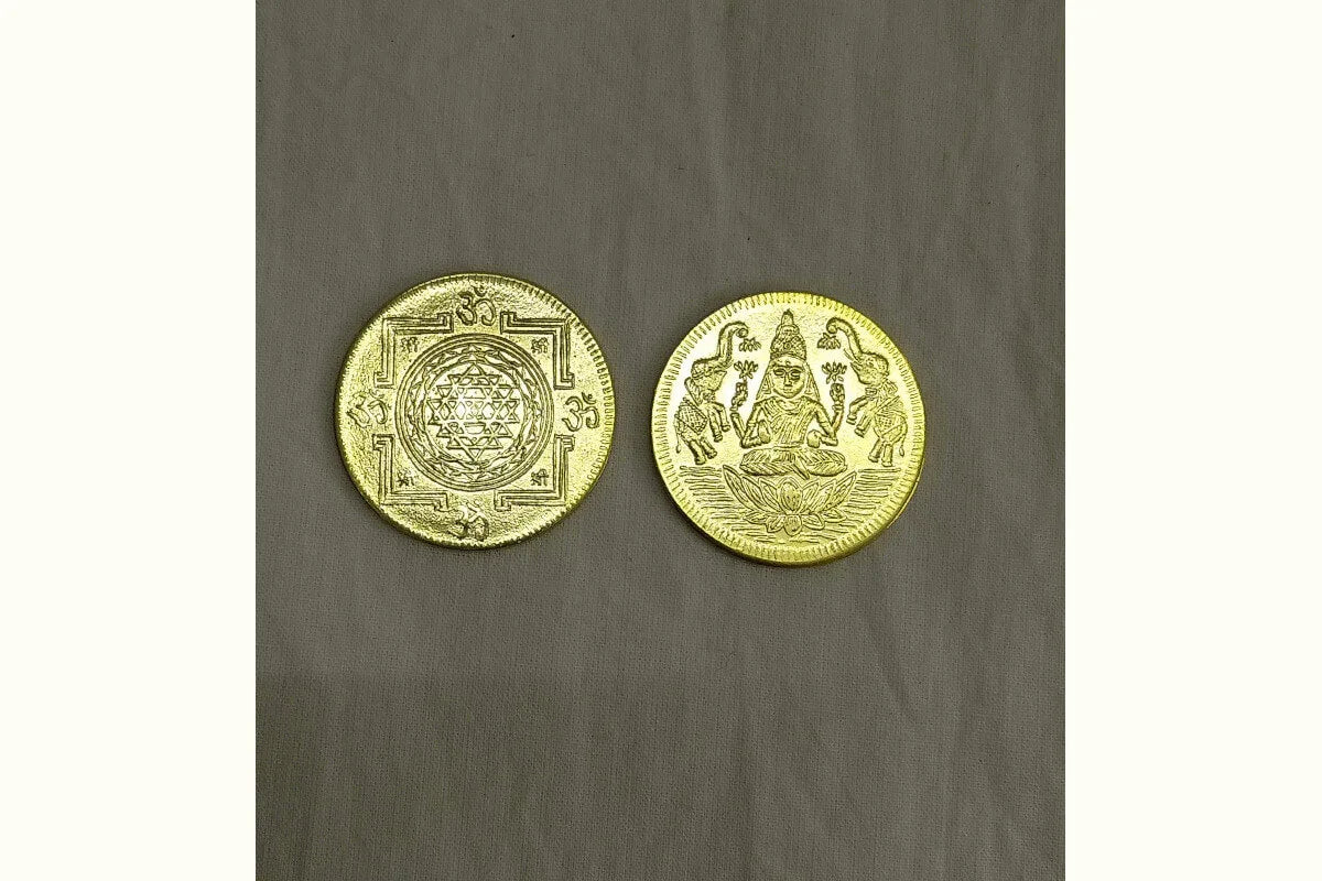 Ashtalakshmi Sri Chakra 108 Pooja Coins - Puja Celebrations