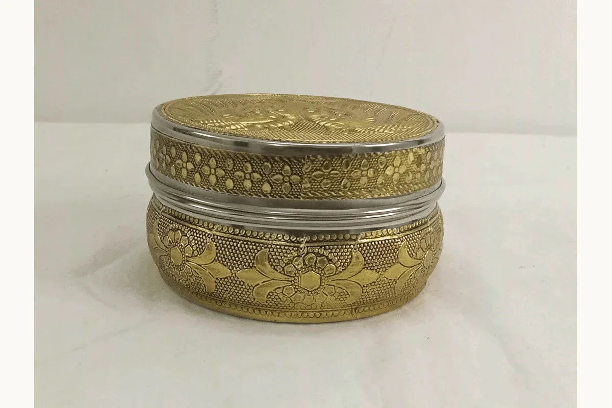 Embossed Steel Box - Puja Celebrations