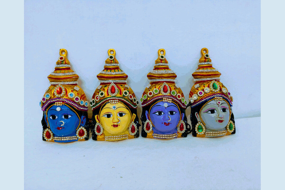Navadurga Decorated Devi Faces