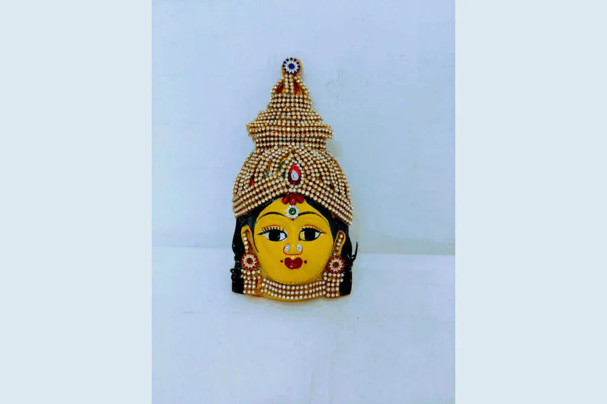 Lakshmi Amman Devi Decorated Face - Puja Celebrations