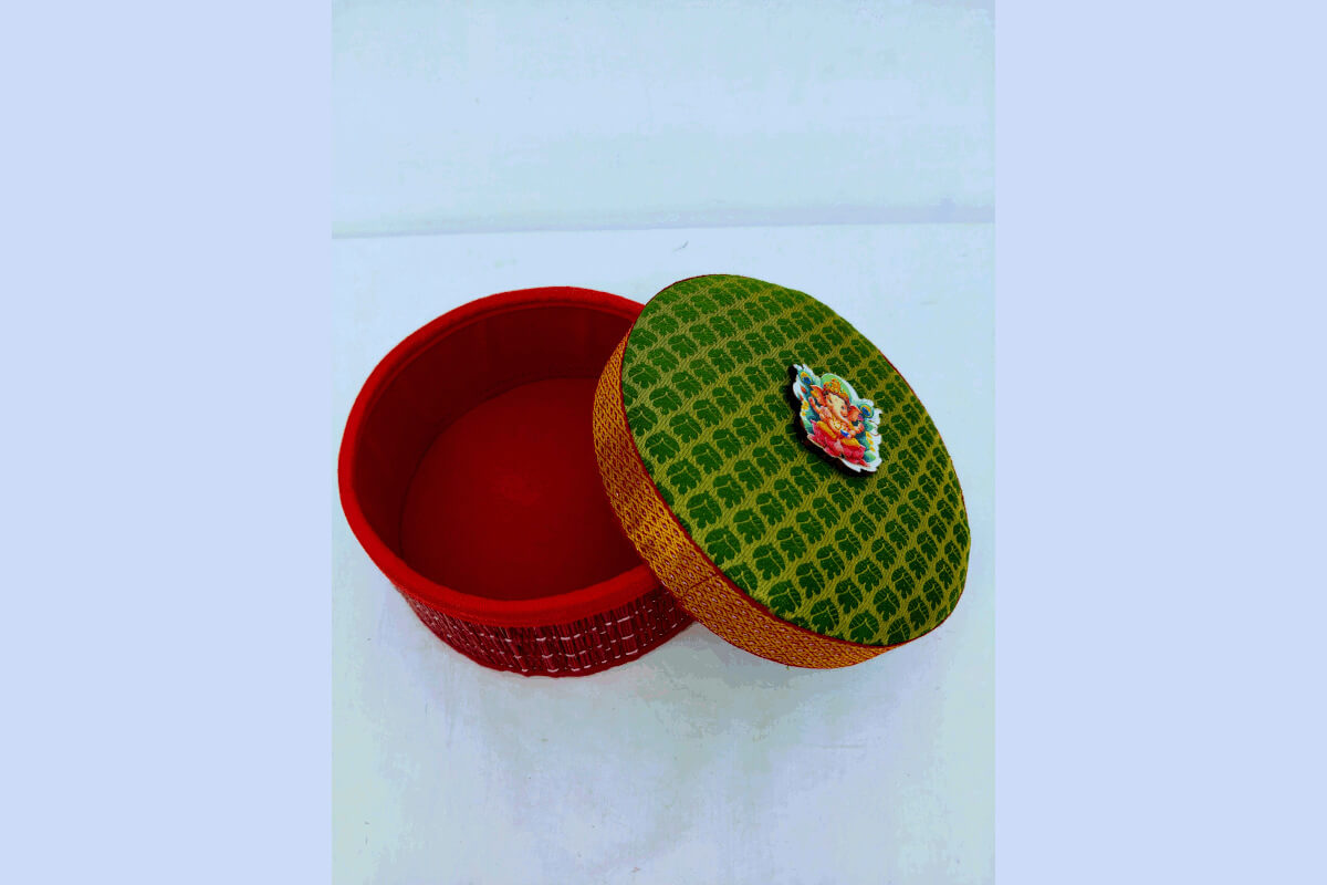 Round Brocade Korai Box