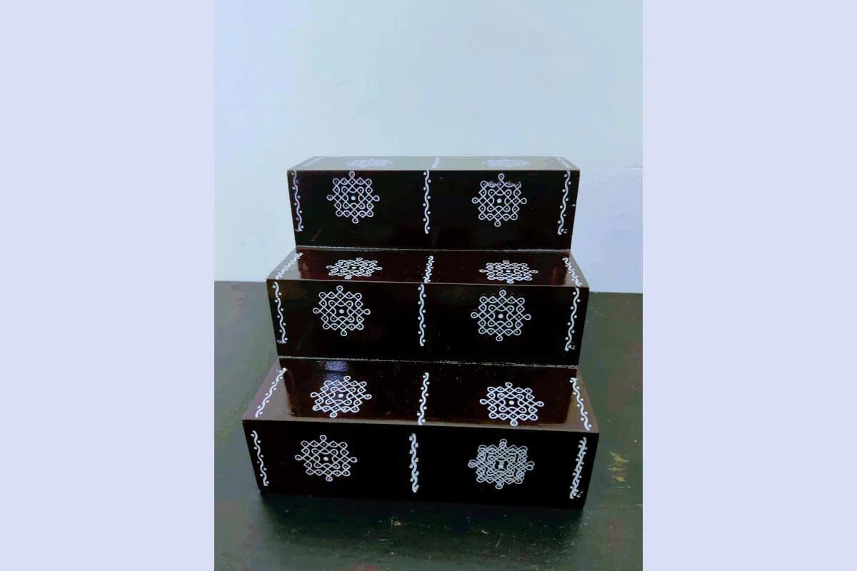 Mini Wooden Golu Stand - Puja Celebrations