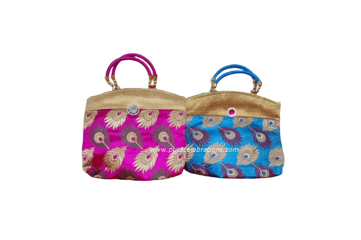 Designer Peacock Handbag - Puja Celebrations