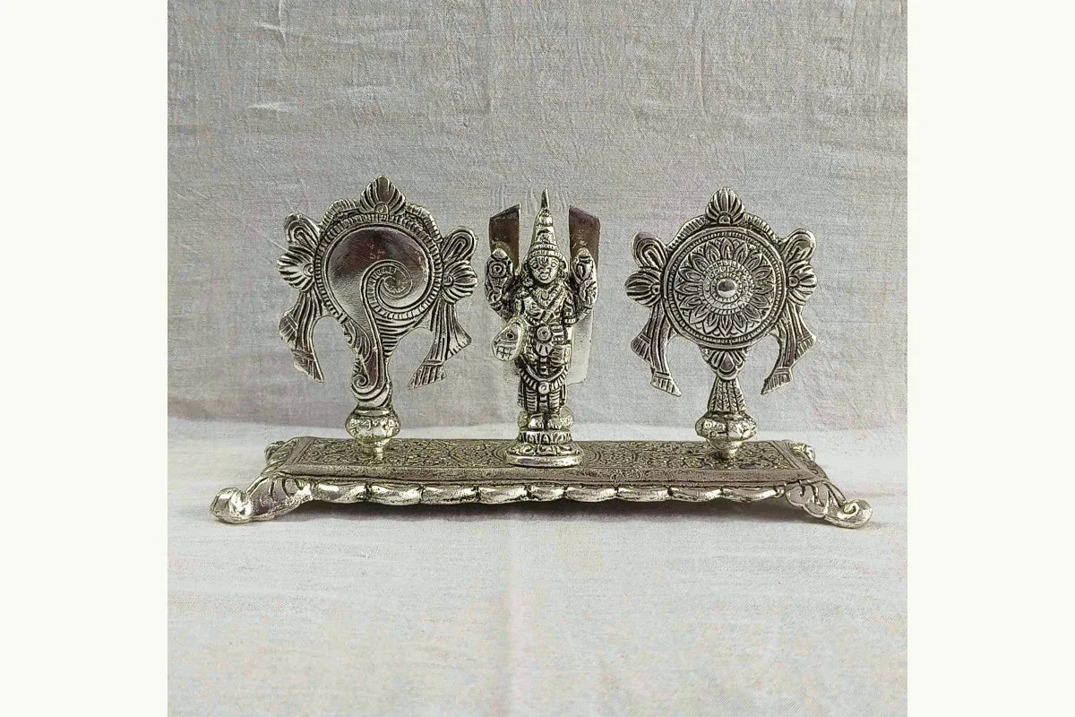 Tirupati Balaji Shankh Chakra Stand - Puja Celebrations