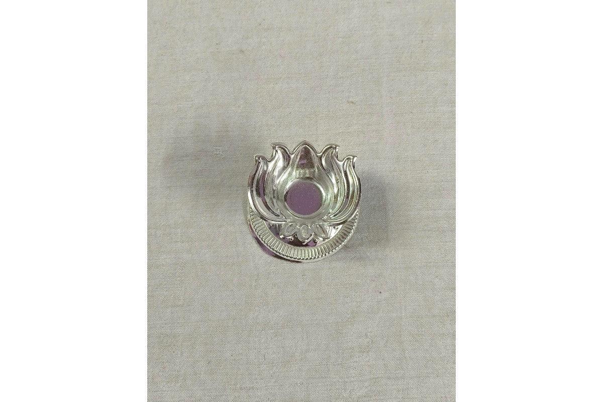 Mini Silver Lotus Kamal Diya - Puja Celebrations