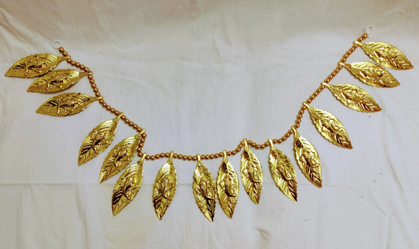 Ganesha Golden Leaf Toran - Puja Celebrations