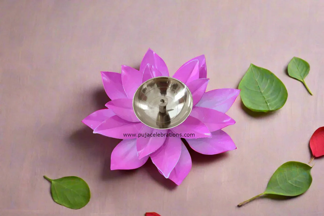 Kamal Lotus Colour Diya - Puja Celebrations