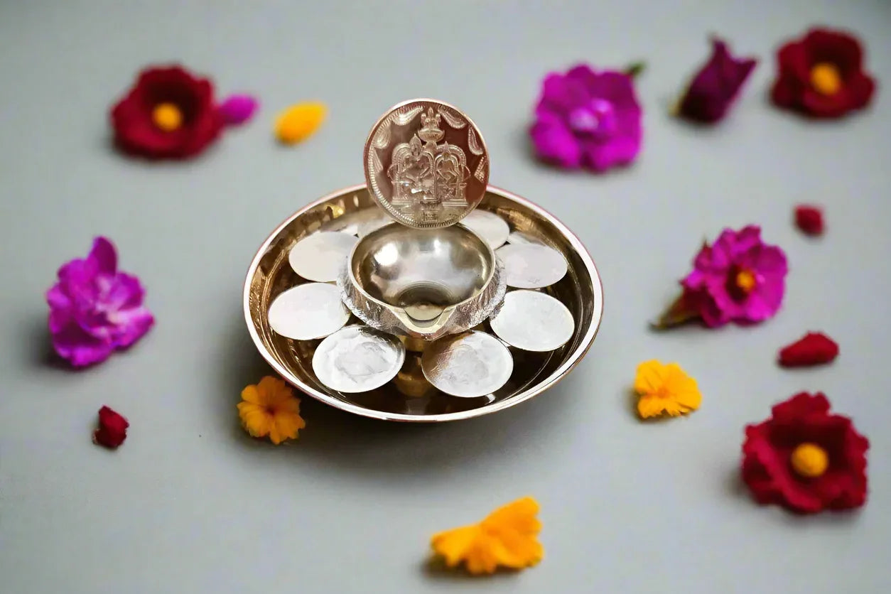 Kubera Diya with Plate - Puja Celebrations