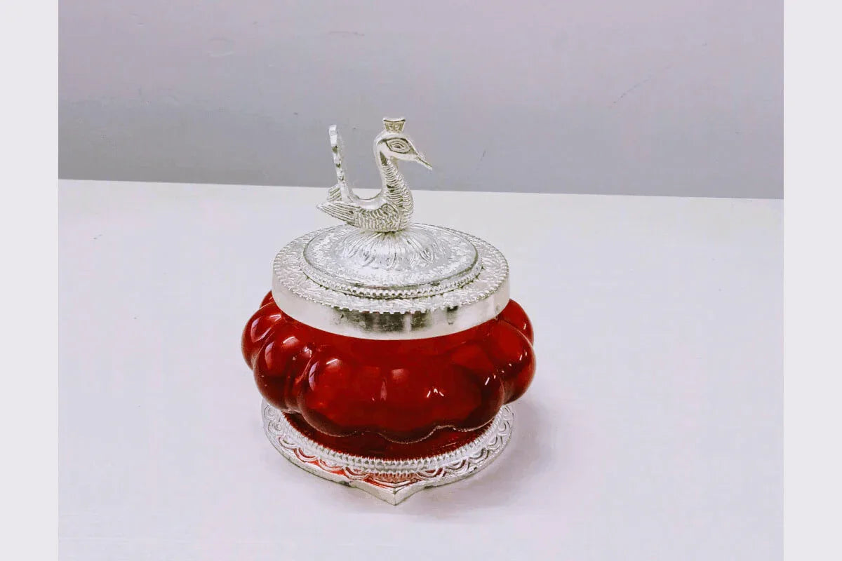 Kubera Lakshmi Pot Silver - Puja Celebrations