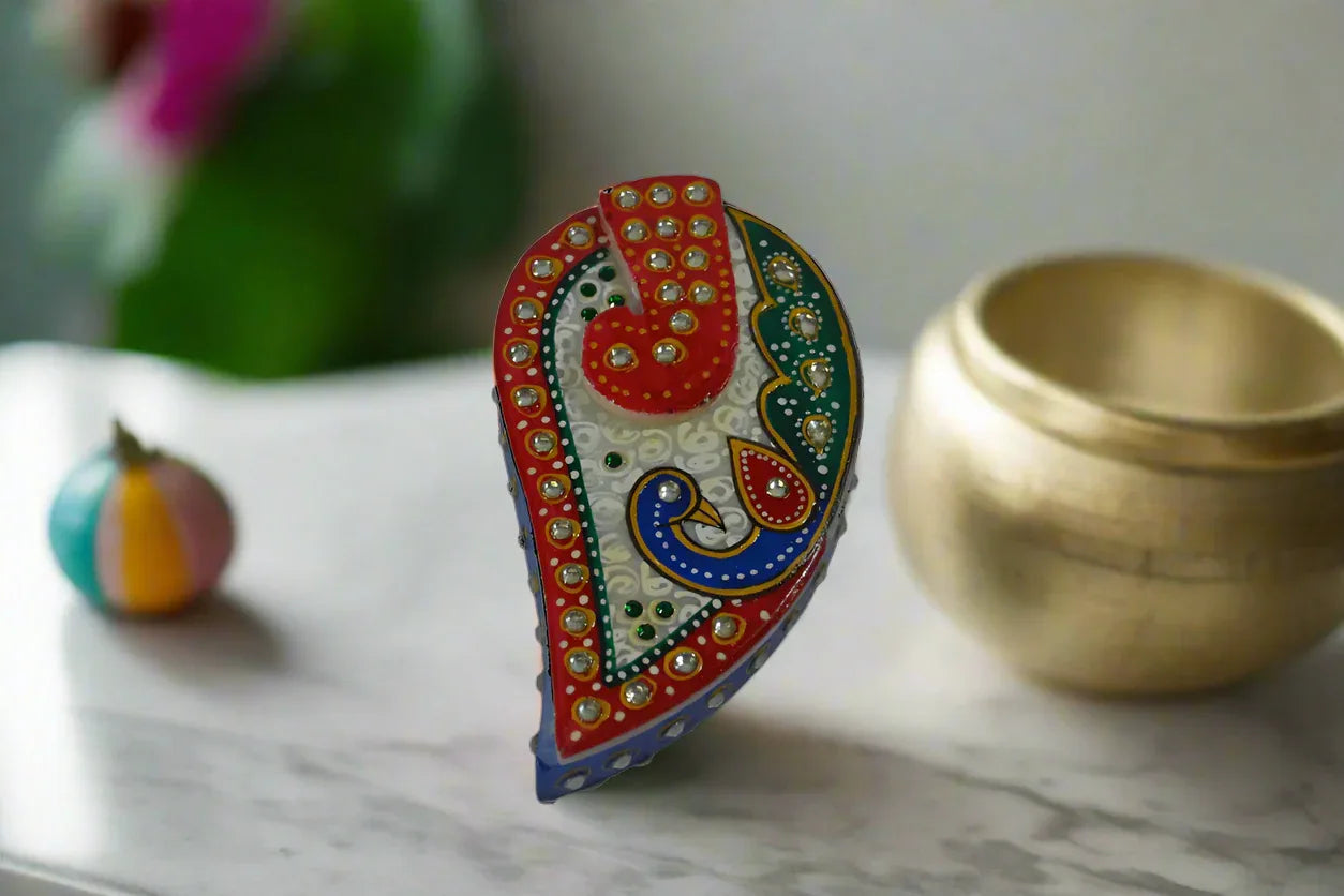 Marble Kumkum Mango Shape - Puja Celebrations