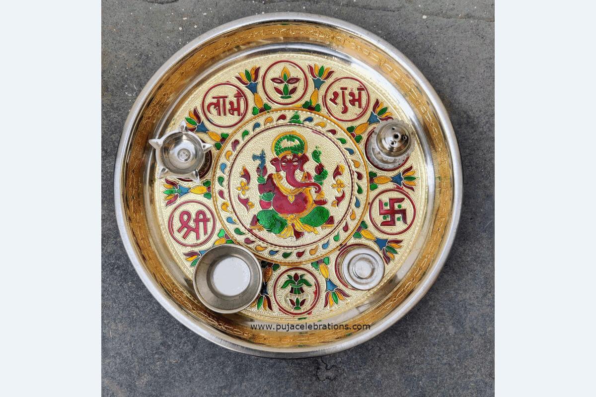 Meenakari Pooja Thali - Puja Celebrations
