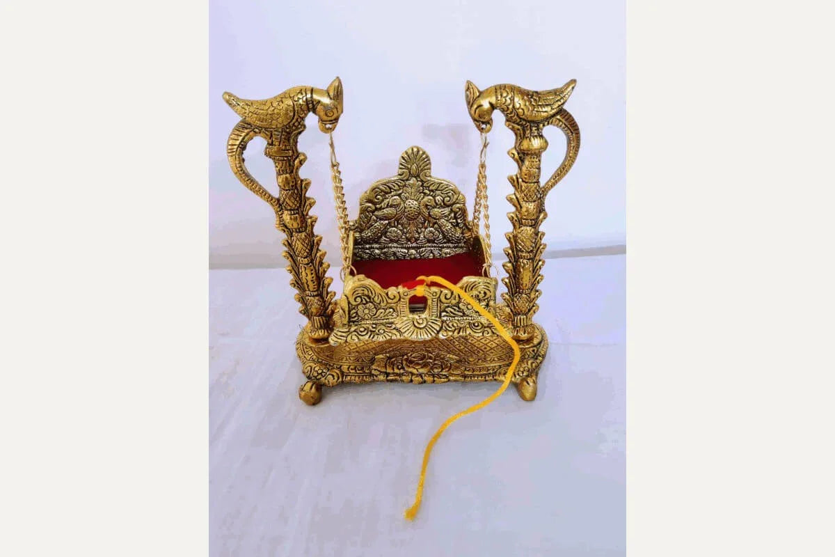 Metal Peacock Jhula - Puja Celebrations
