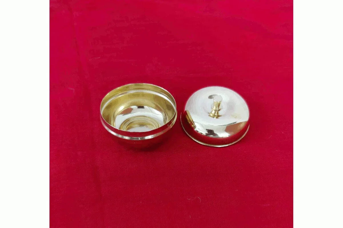 Plate with Apple Kumkum Box - Puja Celebrations