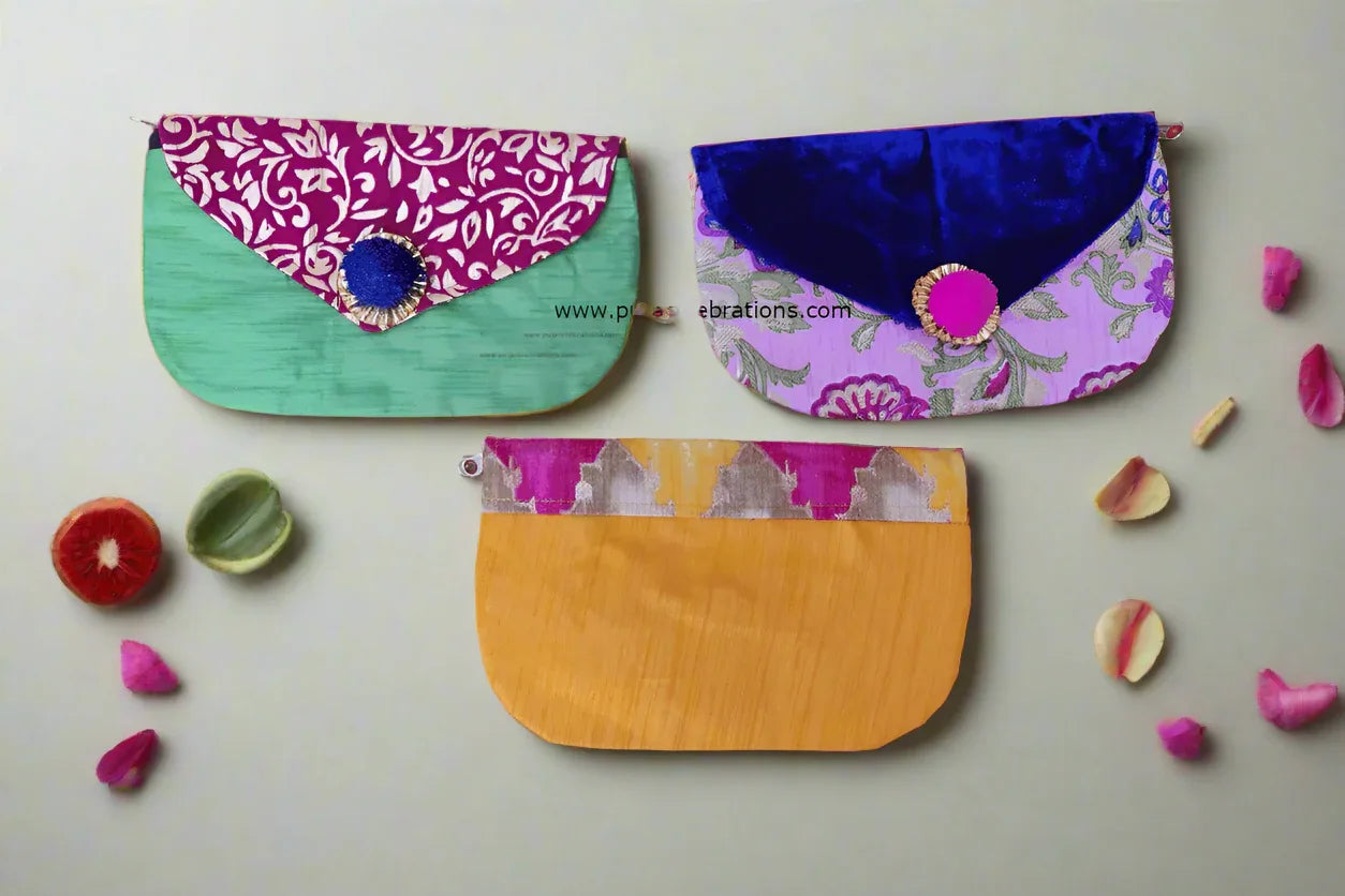 Silk Clutch Purse - Puja Celebrations