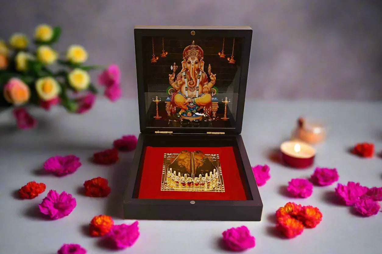 Sri Ganesha Charan Paduka Box - Puja Celebrations