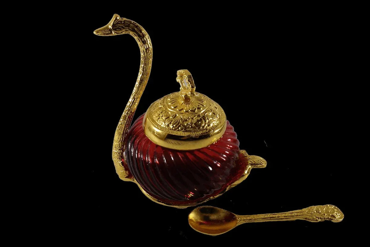 Swan Hamsa Bowl Gold - Puja Celebrations