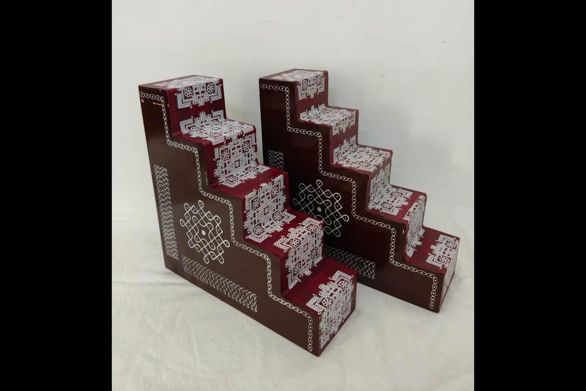 Mini Diya Steps Pair - Puja Celebrations