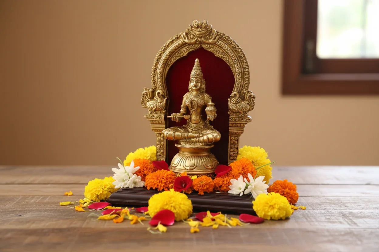 Polyresine Goddess Annaporni - Puja Celebrations