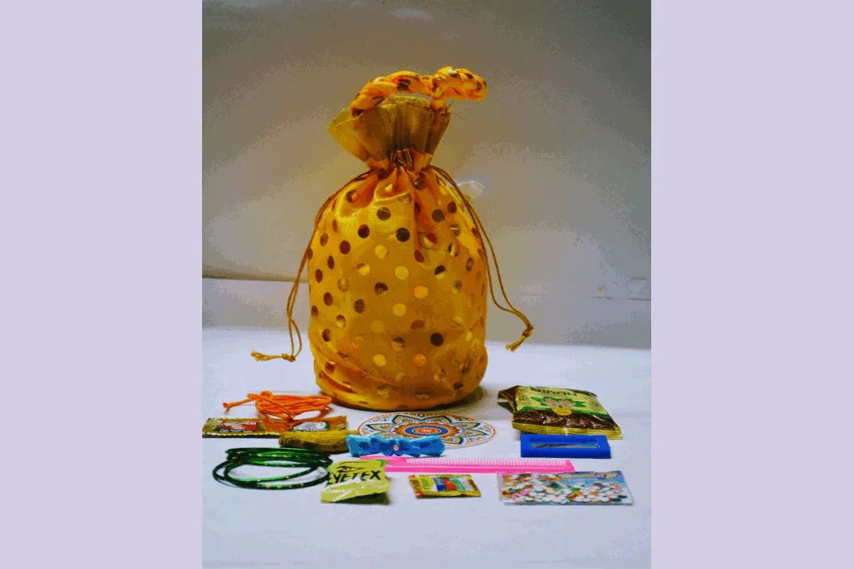 Polka Dots Potli Combo - Puja Celebrations