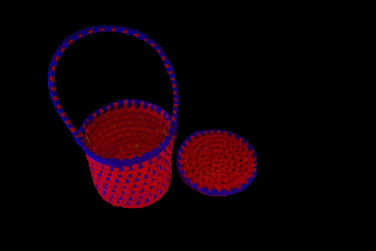 Palm Leaf Basket with Lid - Puja Celebrations