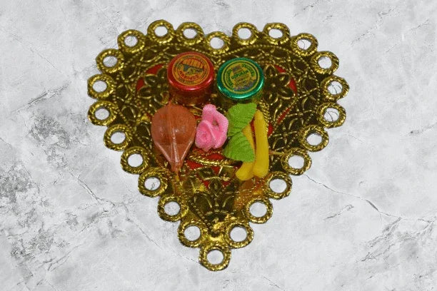 Heart Shape Tambulam Set - Puja Celebrations