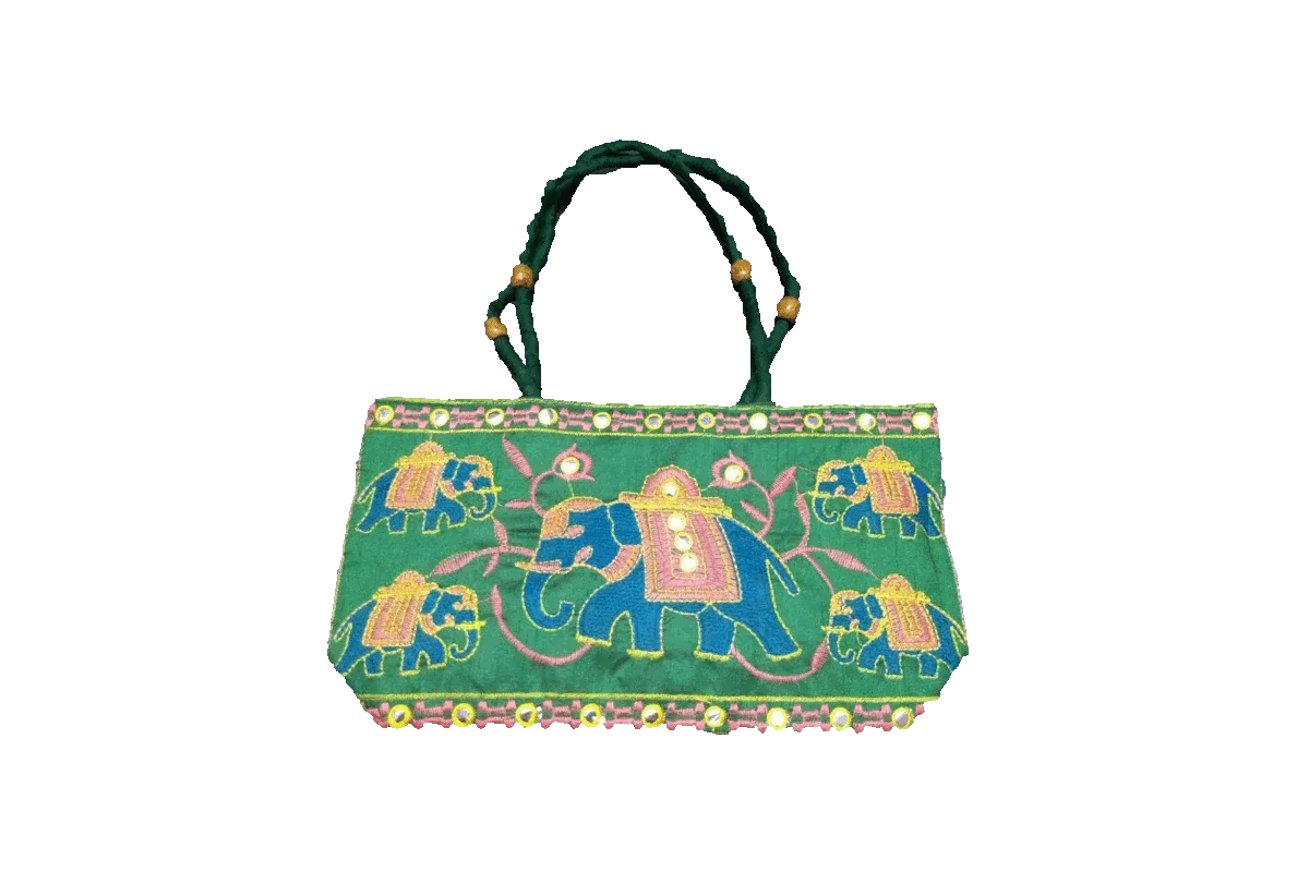 Designer Embroidered Handbag - Puja Celebrations