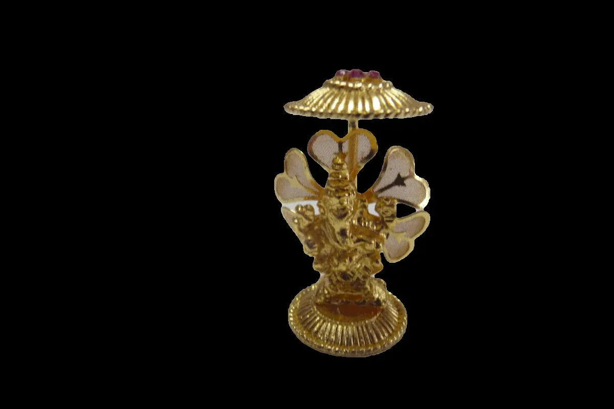 Ganesh Umbrella Gold Stand - Puja Celebrations