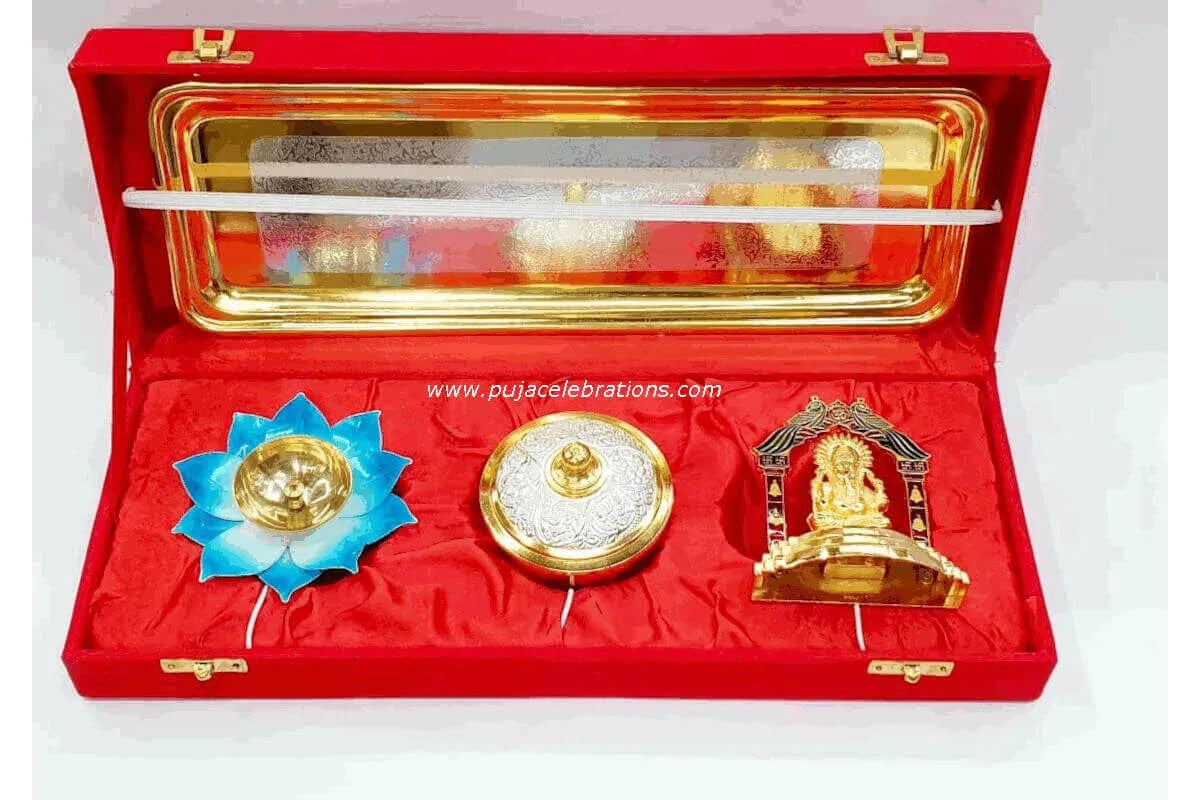 God Statue Diya Gift Set - Puja Celebrations