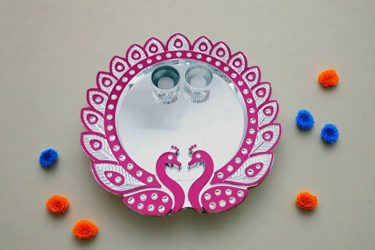 Double Peacock Kumkum - Puja Celebrations