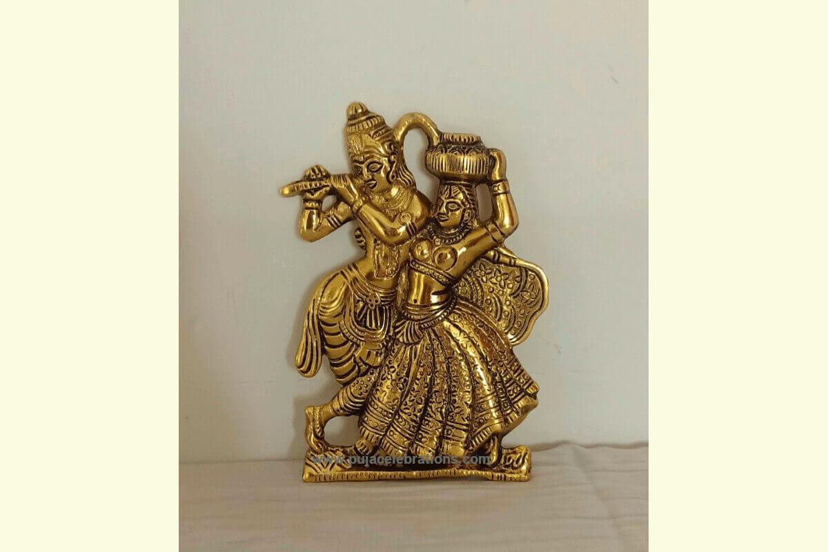 Radha Krishna Metal Hanging - Puja Celebrations