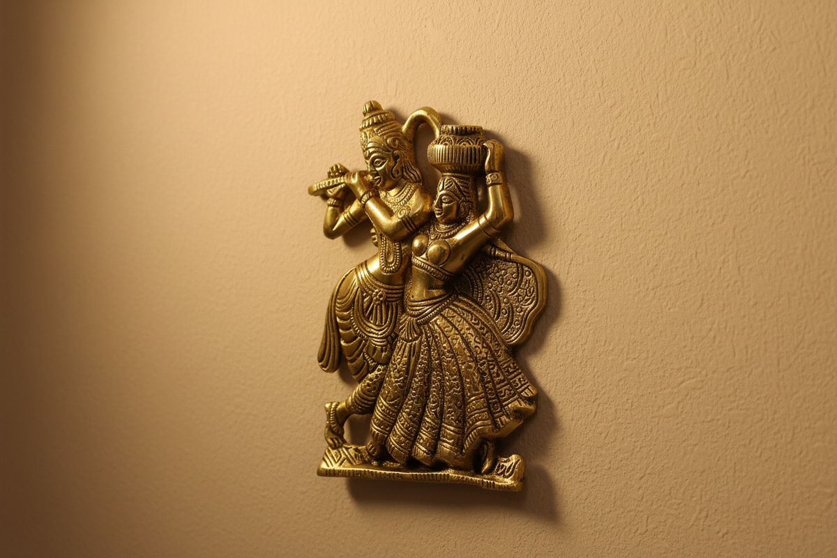 Radha Krishna Metal Hanging