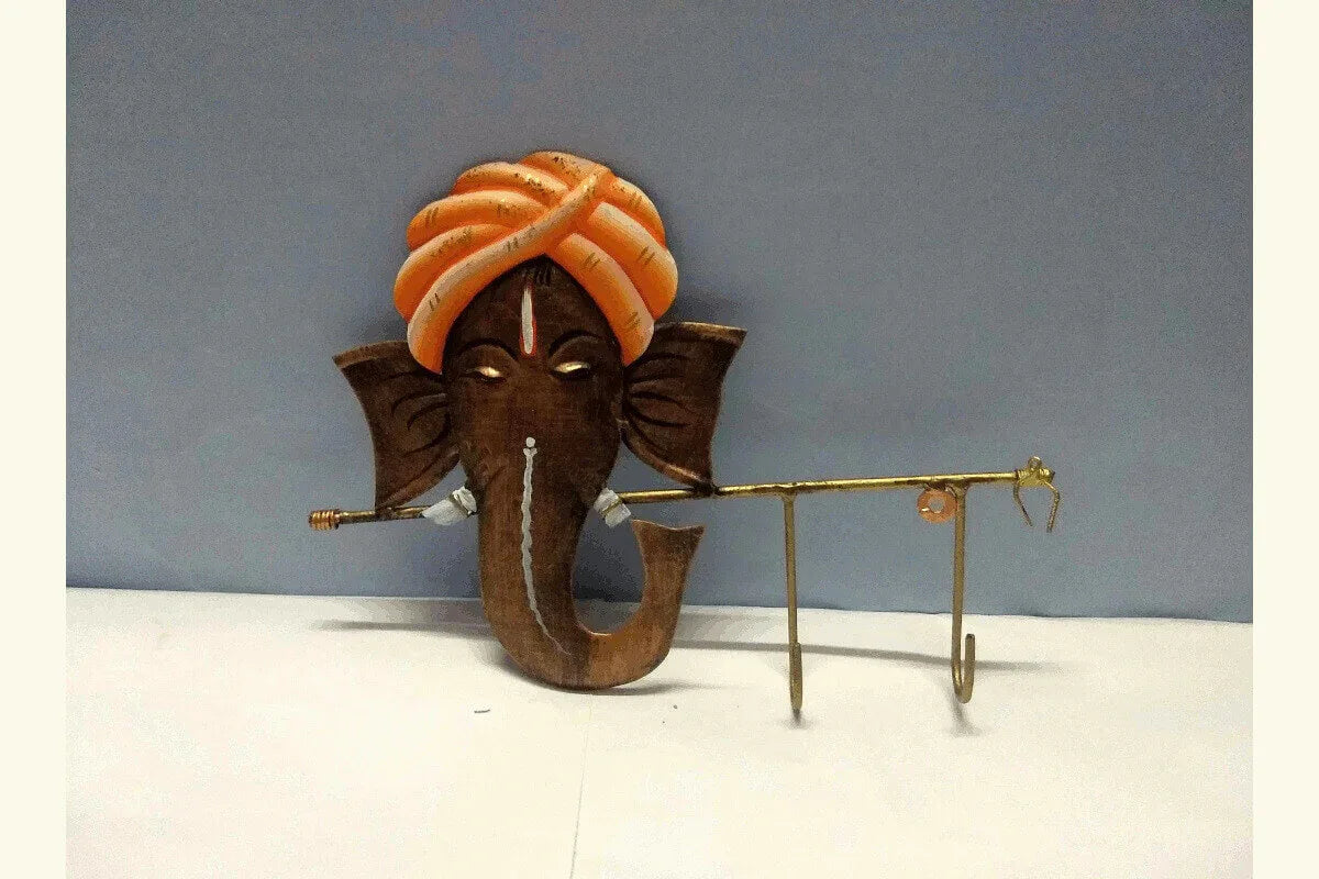 Wrought Iron Ganesha Wall Decor - Puja Celebrations