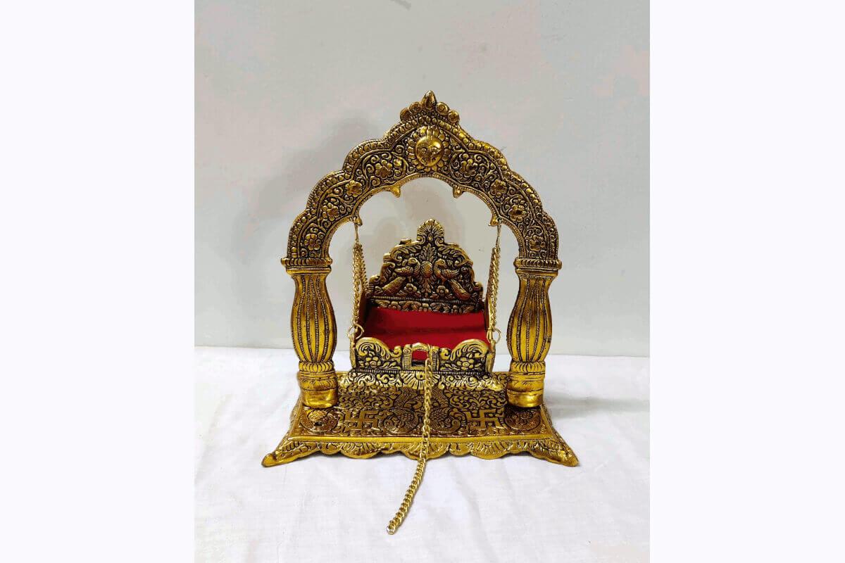 Metal Oxidised Jhula Cradle - Puja Celebrations