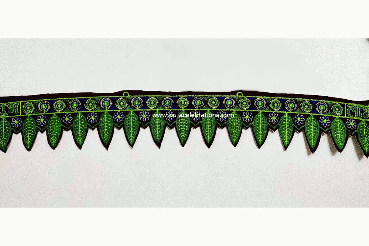 Leaf Design Toran Wall Decor - Puja Celebrations