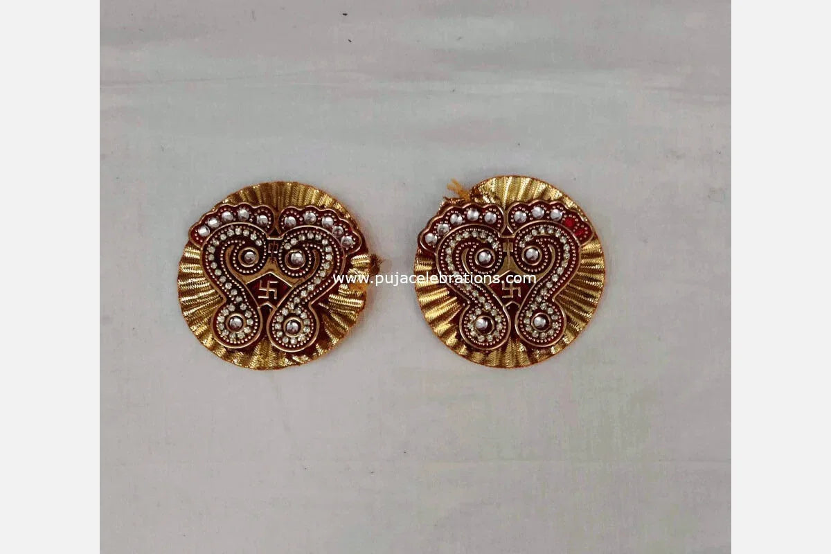 Pagaliya Charan Paduka Red - Puja Celebrations