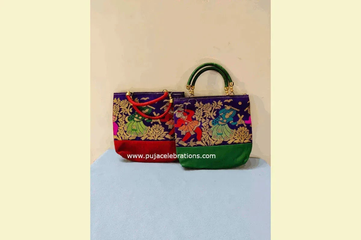 Designer Printed Handbag - Puja Celebrations