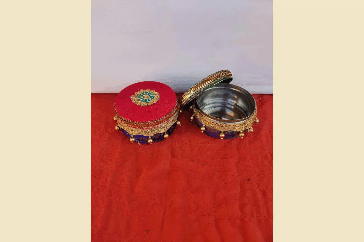 Steel Wedding Seer Dabba Box - Puja Celebrations