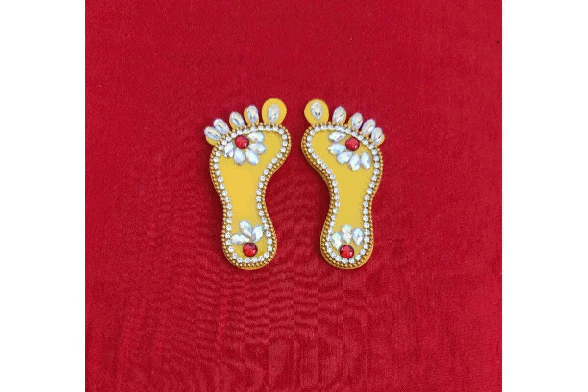 Pagaliya Charan Paduka Yellow - Puja Celebrations