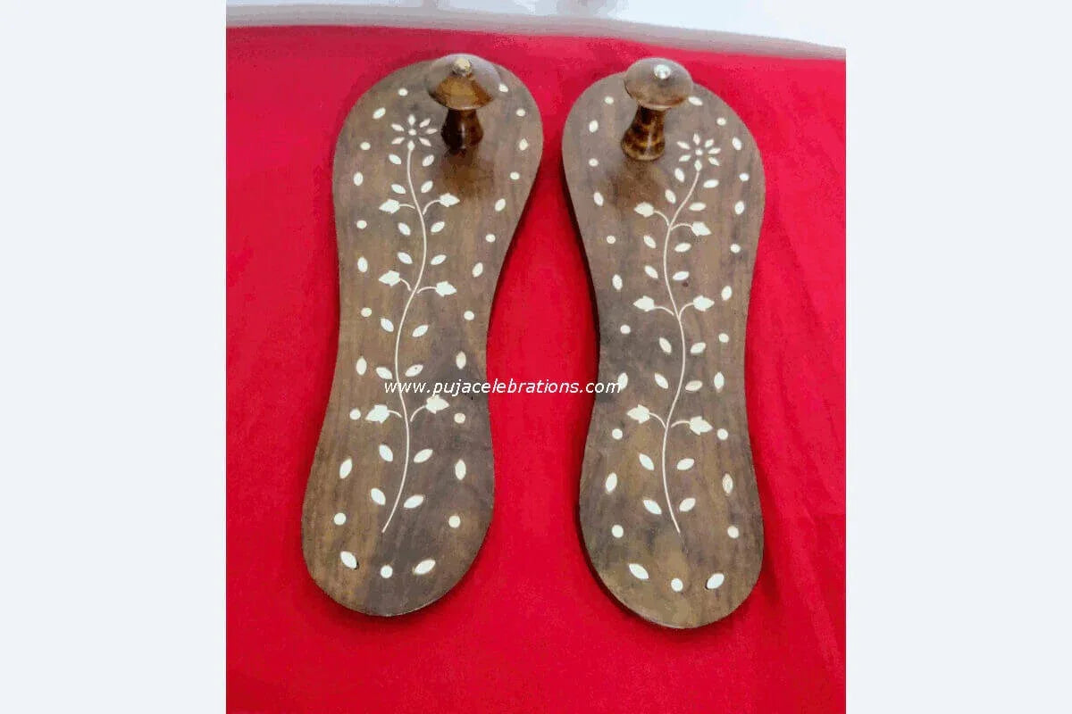 Wooden Charan Paduka - Puja Celebrations
