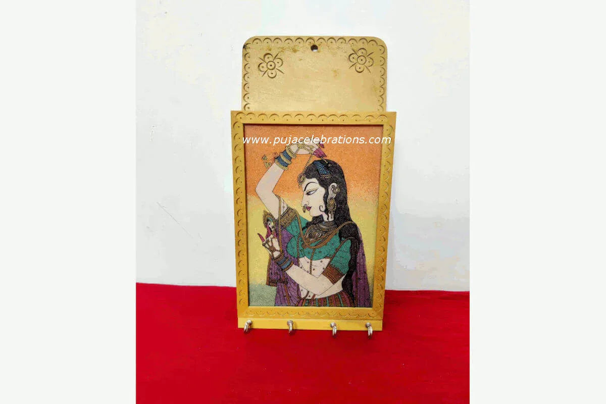 Gemstone Wooden Letter & Keyholder - Puja Celebrations
