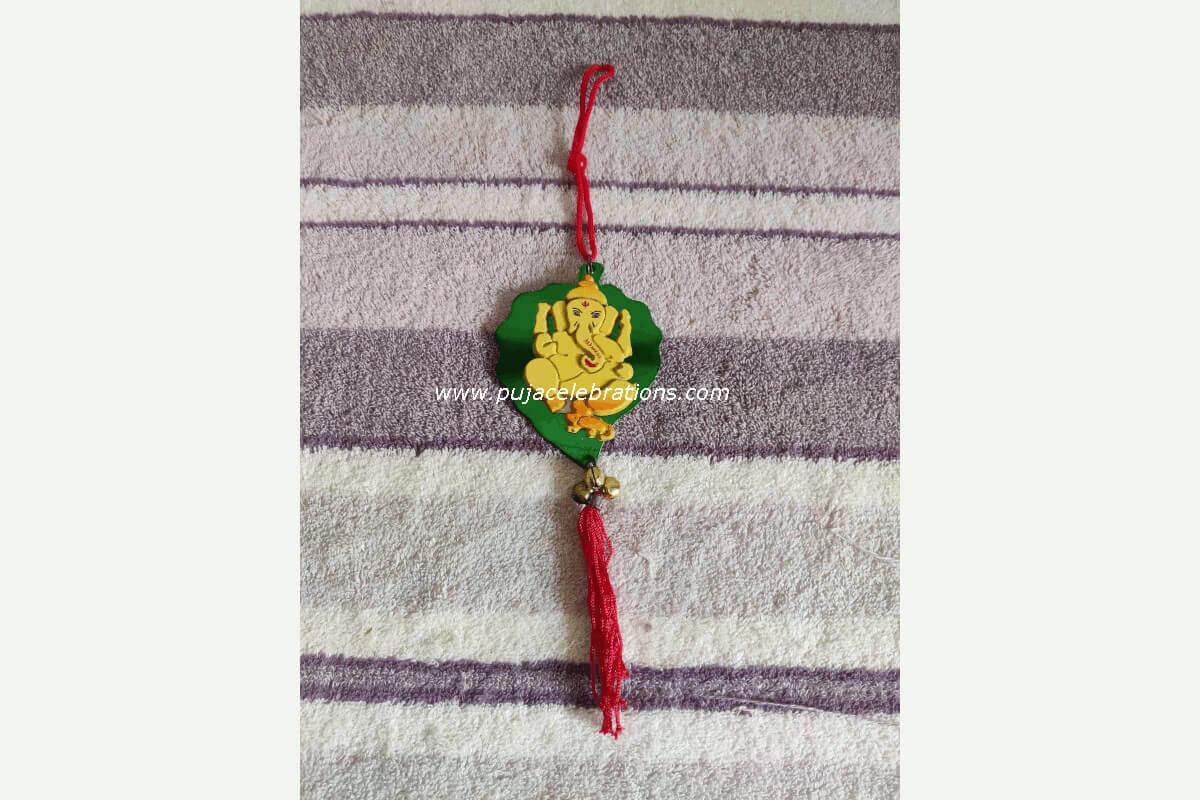Ganesha Legaf Car hanging - Puja Celebrations